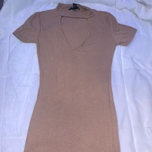 Nude bodycon dress